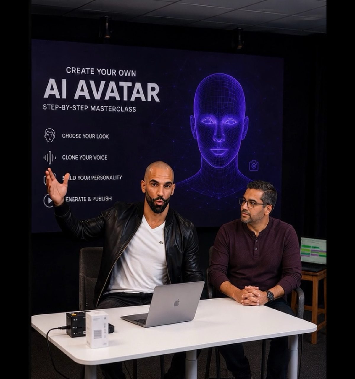 Maor leading the AI Implementation Masterclass, teaching business owners the step-by-step system