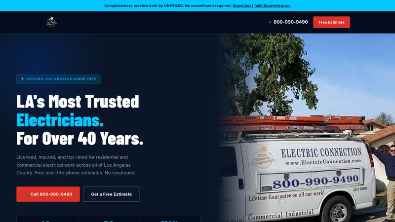Website built for an electrical contractor